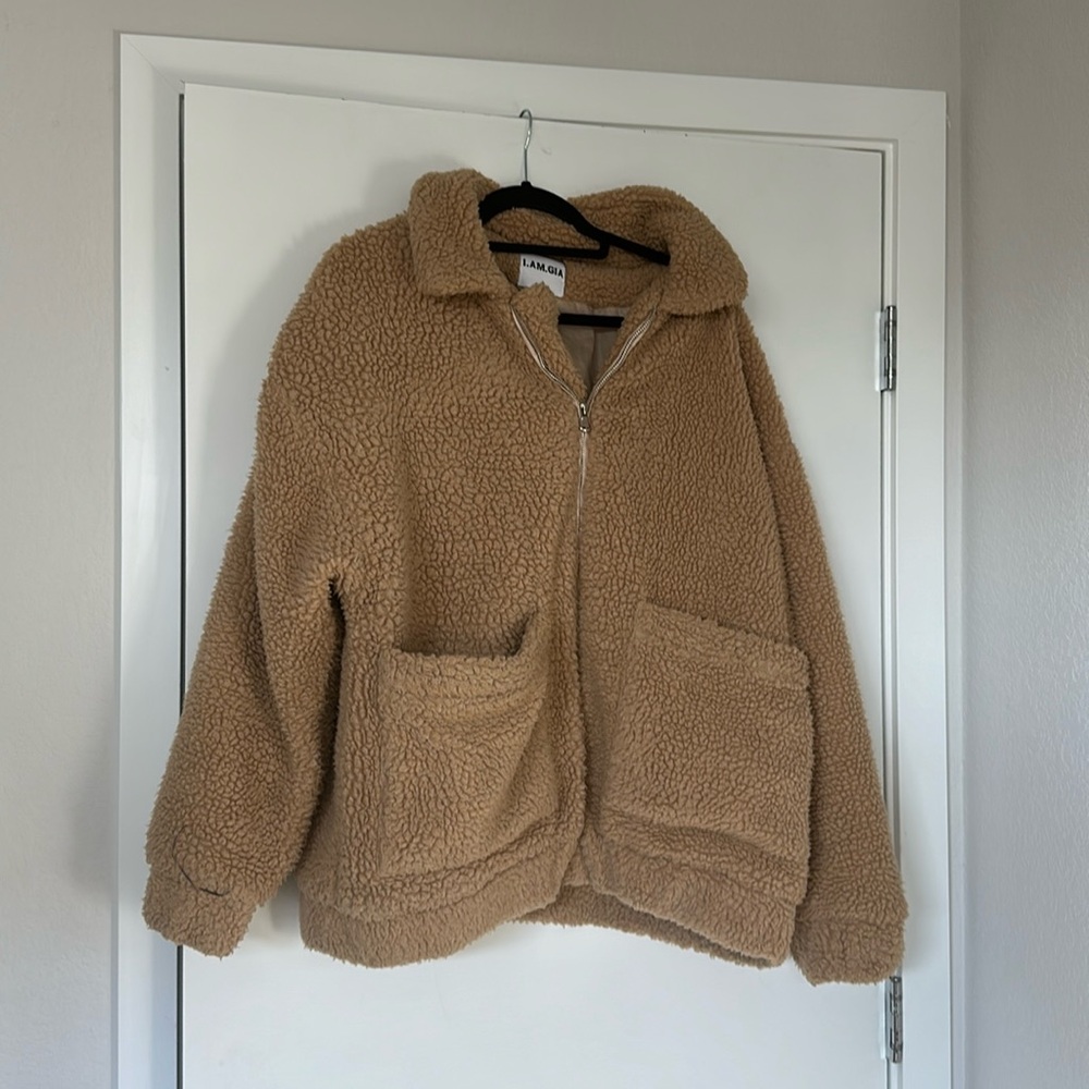 I AM GIA fuzzy coat